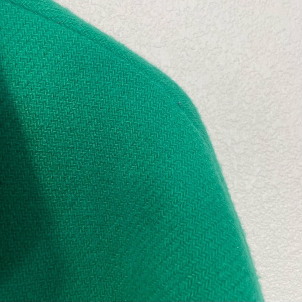 J Crew Stadium Cloth Cocoon Coat Kelly Green Wool Blend Size 2 - Picture 4 of 6